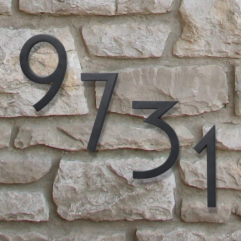 Hy-Ko Floating Mount House Numbers, Modern Raised Metal House Numbers for Outside, Durable Convenient Marking for Home Address with Included Mounting Hardware for Simple Installation - Image 4